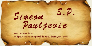 Simeon Pauljević vizit kartica